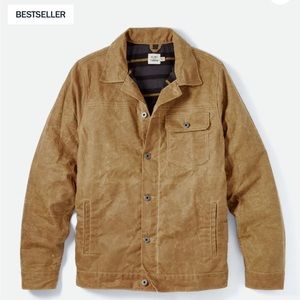 Huckberry Flannel Lined Waxed Trucker Jacket - Medium Men’s